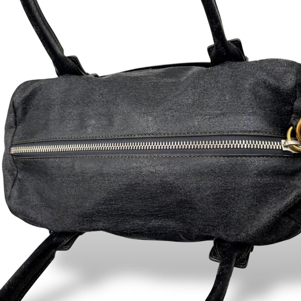 Vintage Chloe Eclipse Distressed Leather Boston Bag - Picture 6 of 11